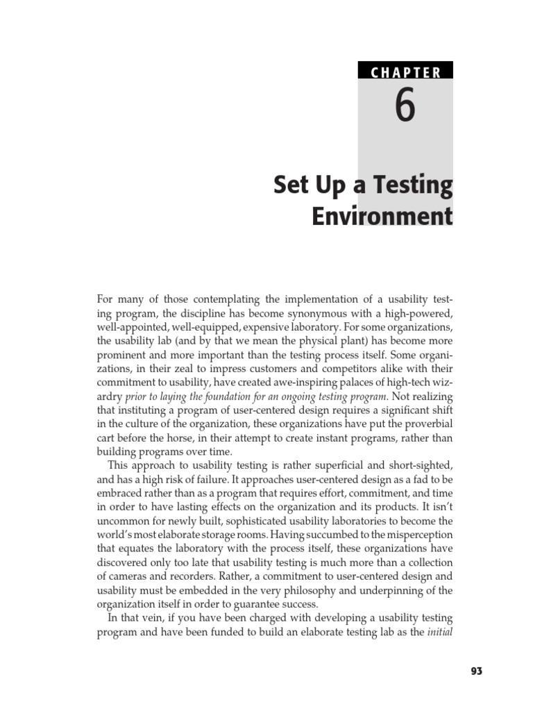 Handbook of Usability Testing How to Plan Design a... ---- (Chapter 6 ...