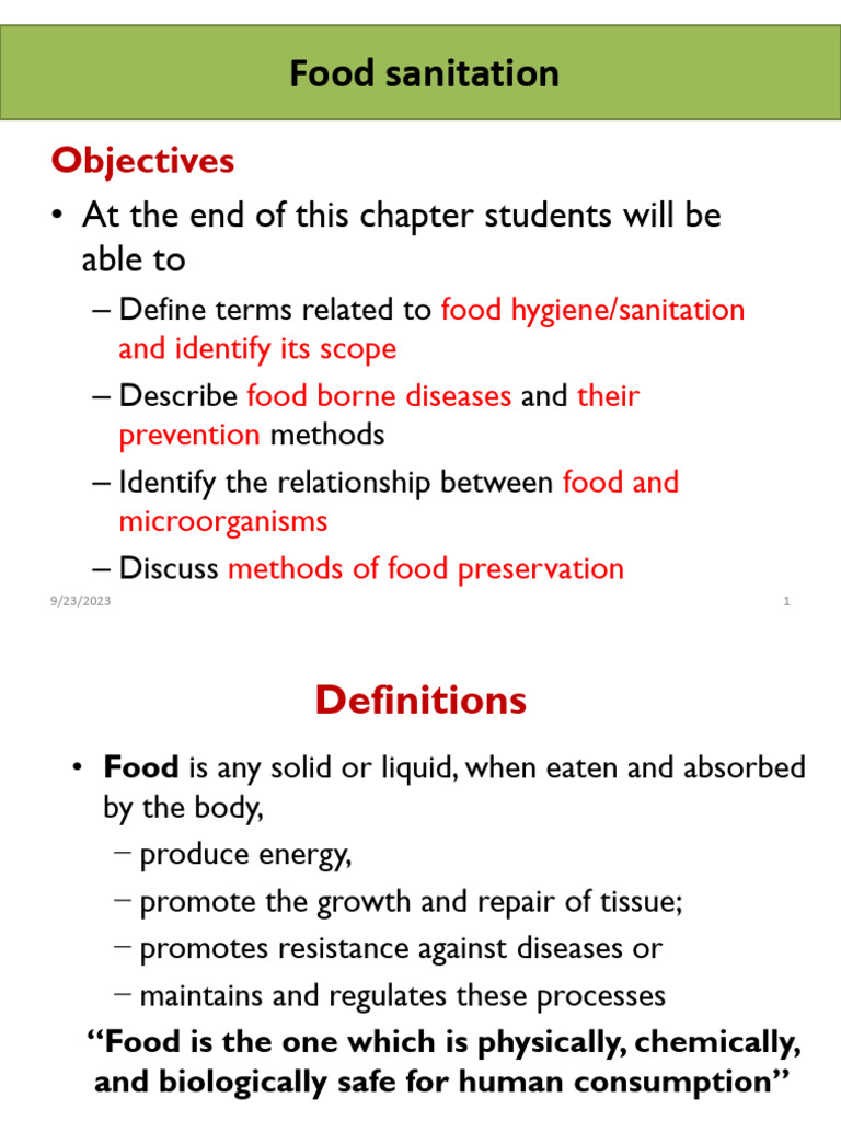 Food Sanitation and Safety Essentials | PDF | Food Preservation | Mosquito