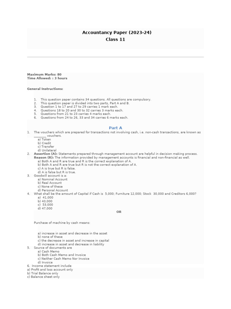 Accountancy Paper | PDF | Debits And Credits | Expense