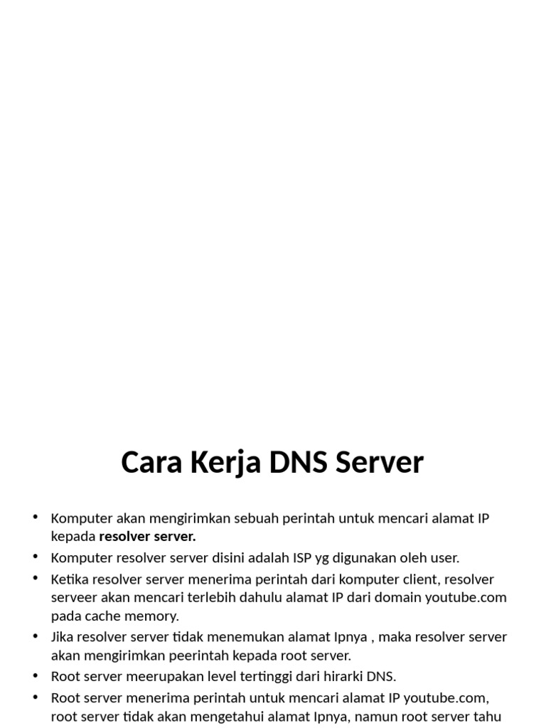 Cara Kerja DNS Server Dan Remote Server | PDF