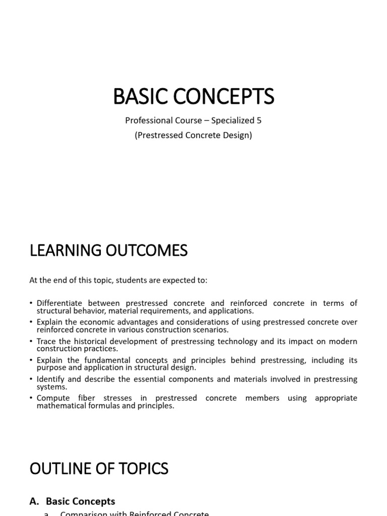 Prestressed Concrete Design Basics | PDF | Prestressed Concrete | Beam ...