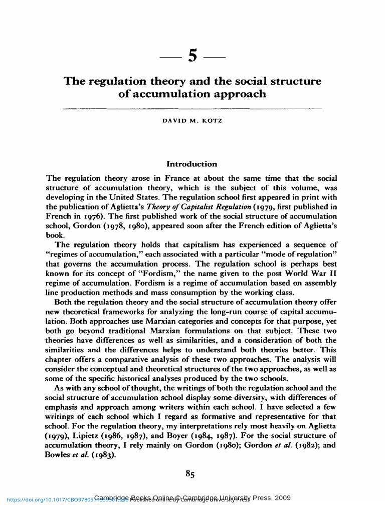 Comparative Analysis of Regulation Theory | PDF | Capitalism | Labour ...
