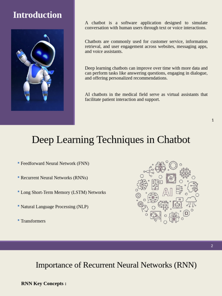 chatbot_ppt_2.0 - Copy | PDF | Deep Learning | Artificial Intelligence
