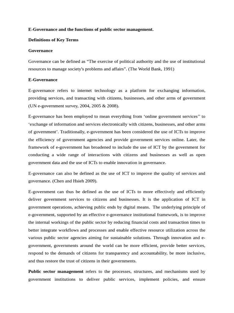 E-Governance Coursework Two | PDF | E Government | Budget