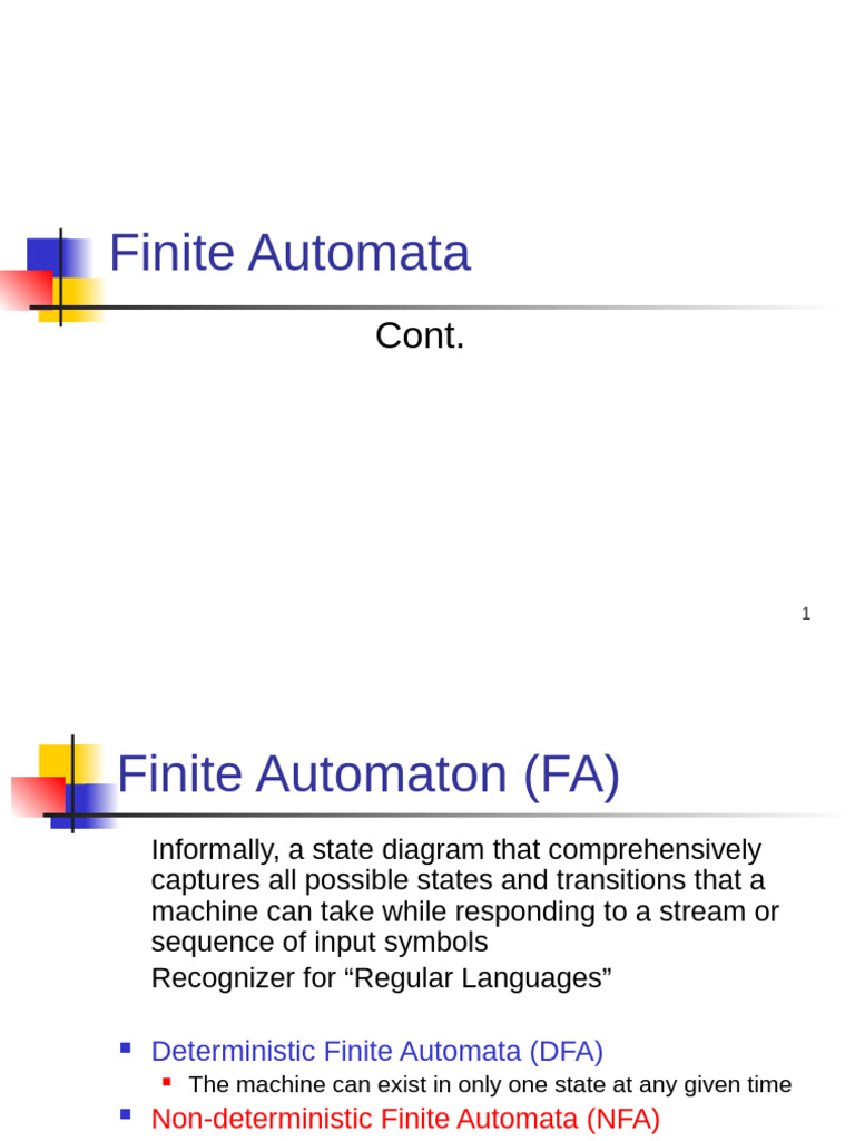 fa-2 | PDF | Automata Theory | Formal Methods