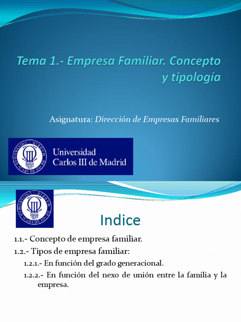 Tipos y Conceptos de Empresas Familiares | PDF | Business | Economias