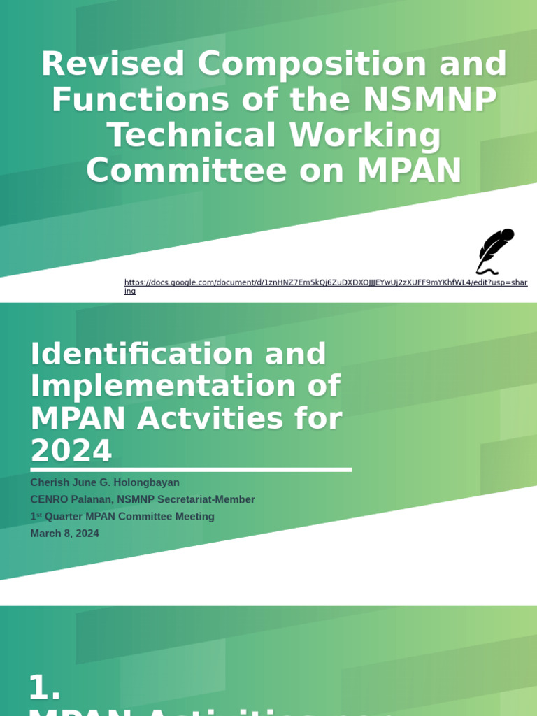 2024 - 1st QTR - MPAN Comm. Meeting | PDF | Capacity Building