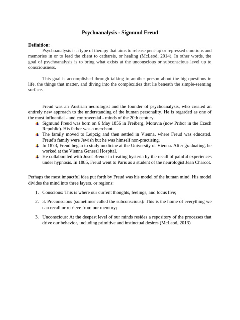 Psychoanalysis Students Pdf Sigmund Freud Psychological Theories