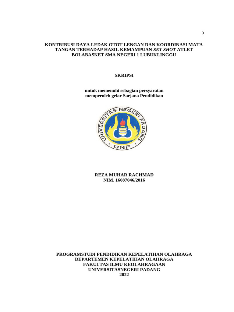 Daya Ledak Otot dan Koordinasi Set Shot | PDF