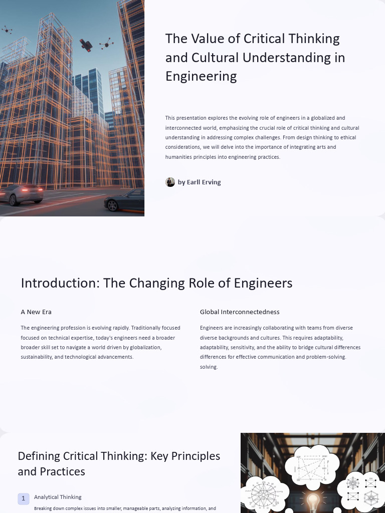 The Value of Critical Thinking and Cultural Understanding in ...