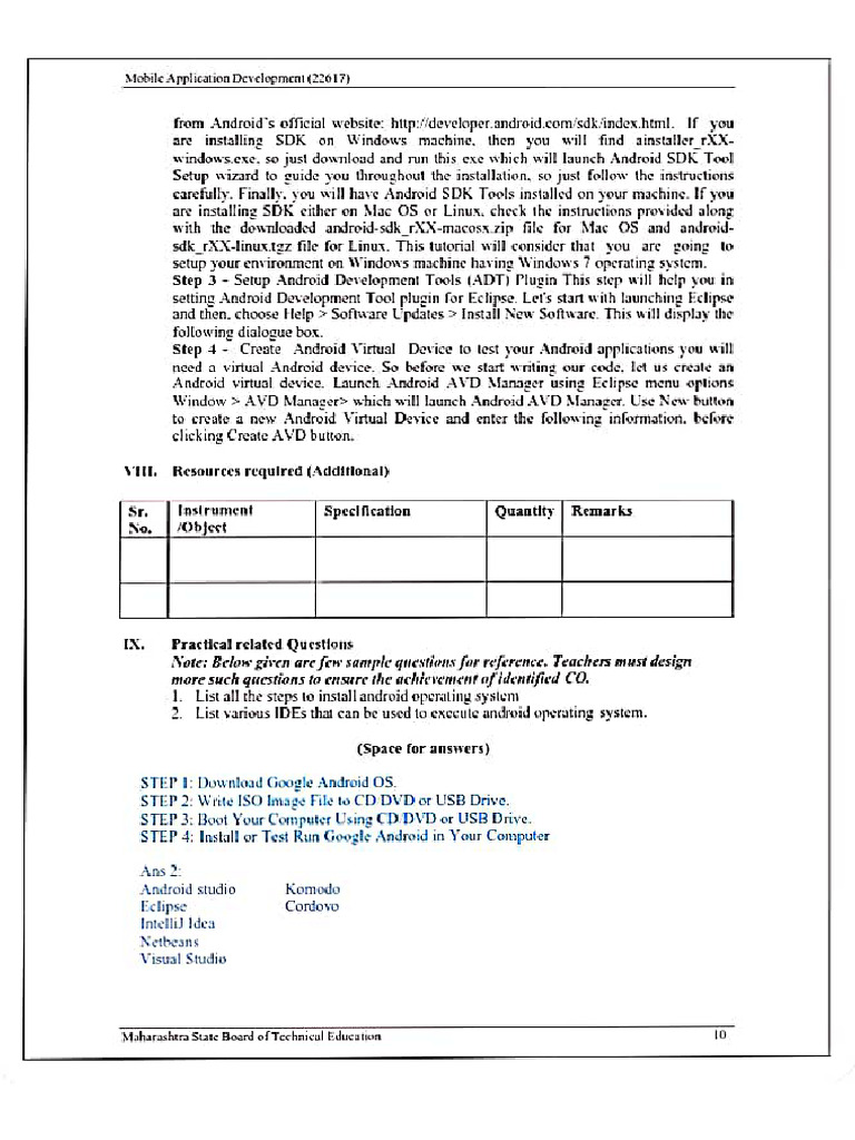 MAD Lab Manual Answers | PDF