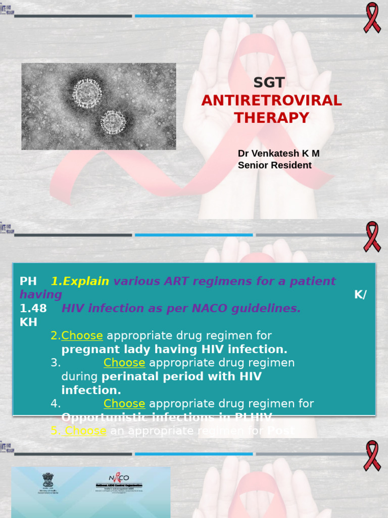 SGT - Drugs in HIV NACO Regimens Infection 3 | PDF | Management Of Hiv ...