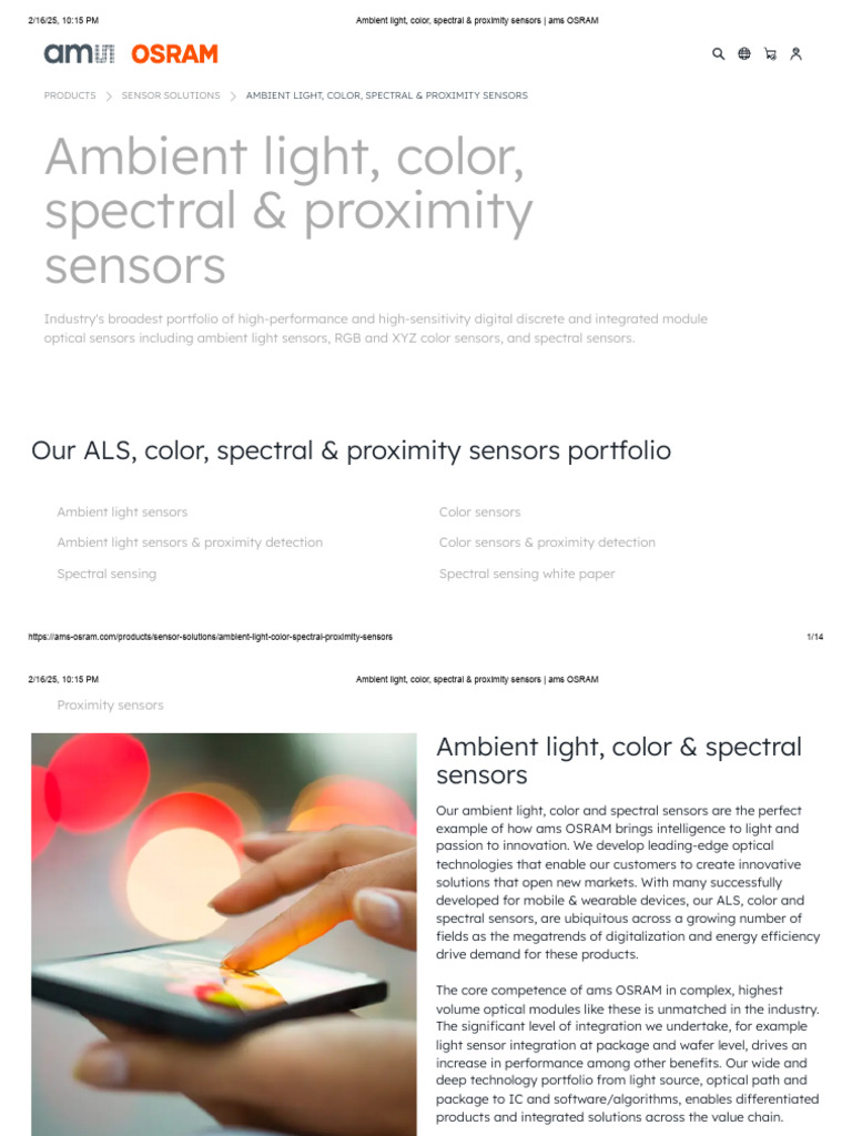 Optical Sensors for Tech Innovators | PDF | Color | Infrared