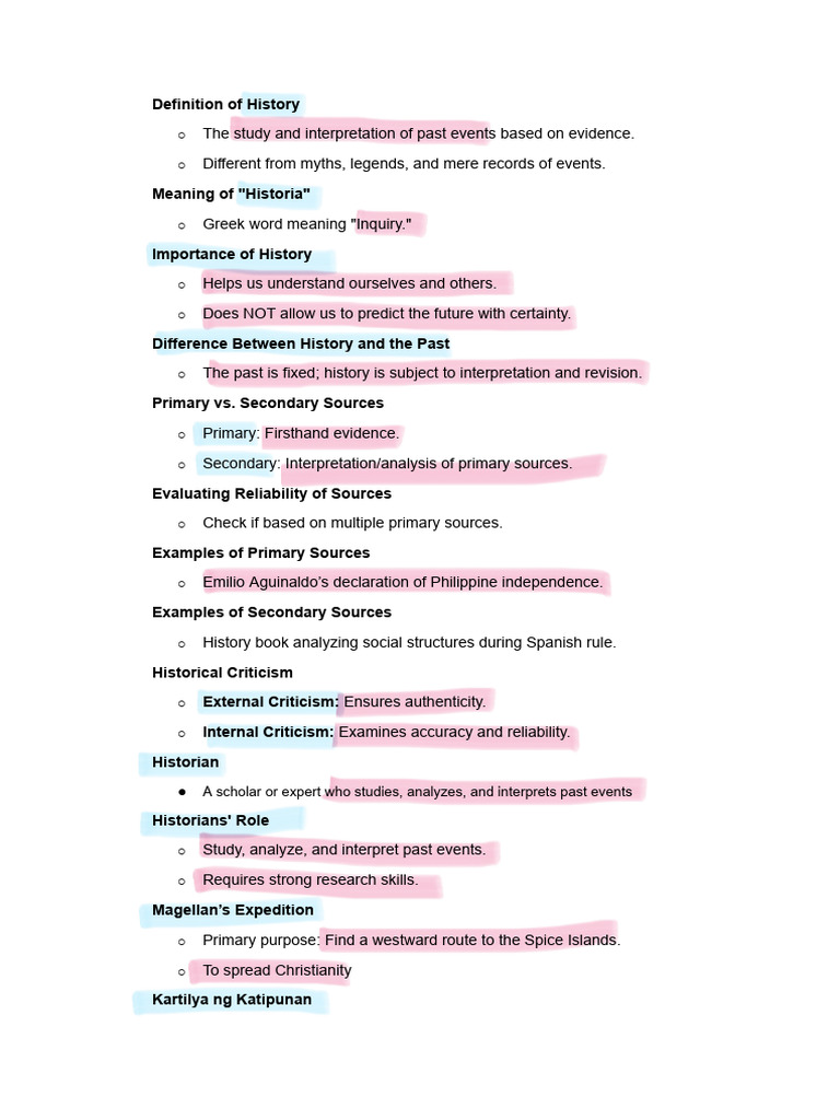 Reading in Philippine History Reviewer | PDF | Philippines