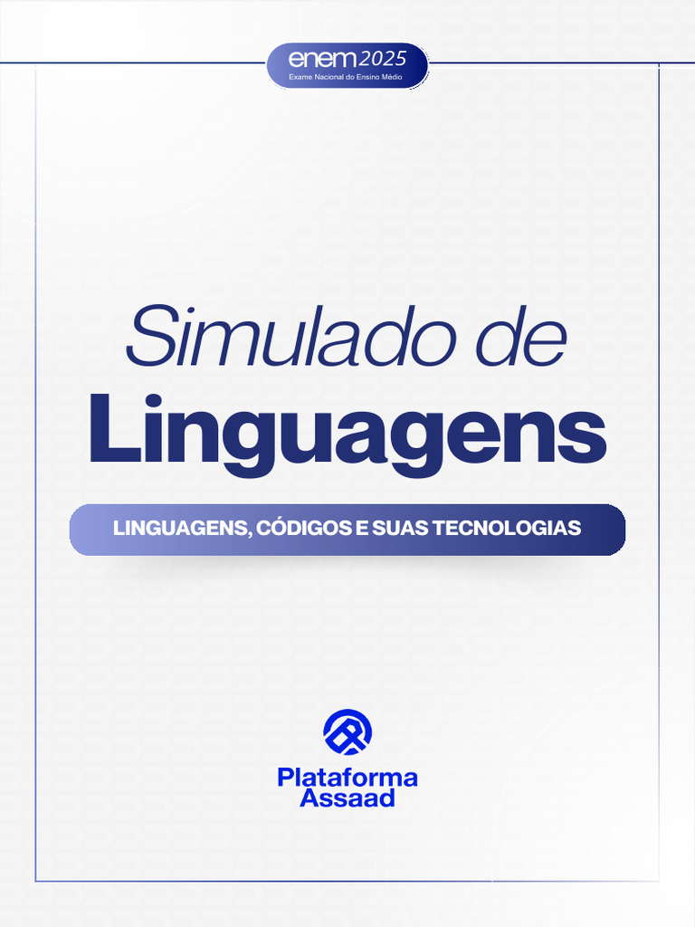Simulado de Linguagens ENEM 2023-2025 | PDF | Brasil | Terceira idade