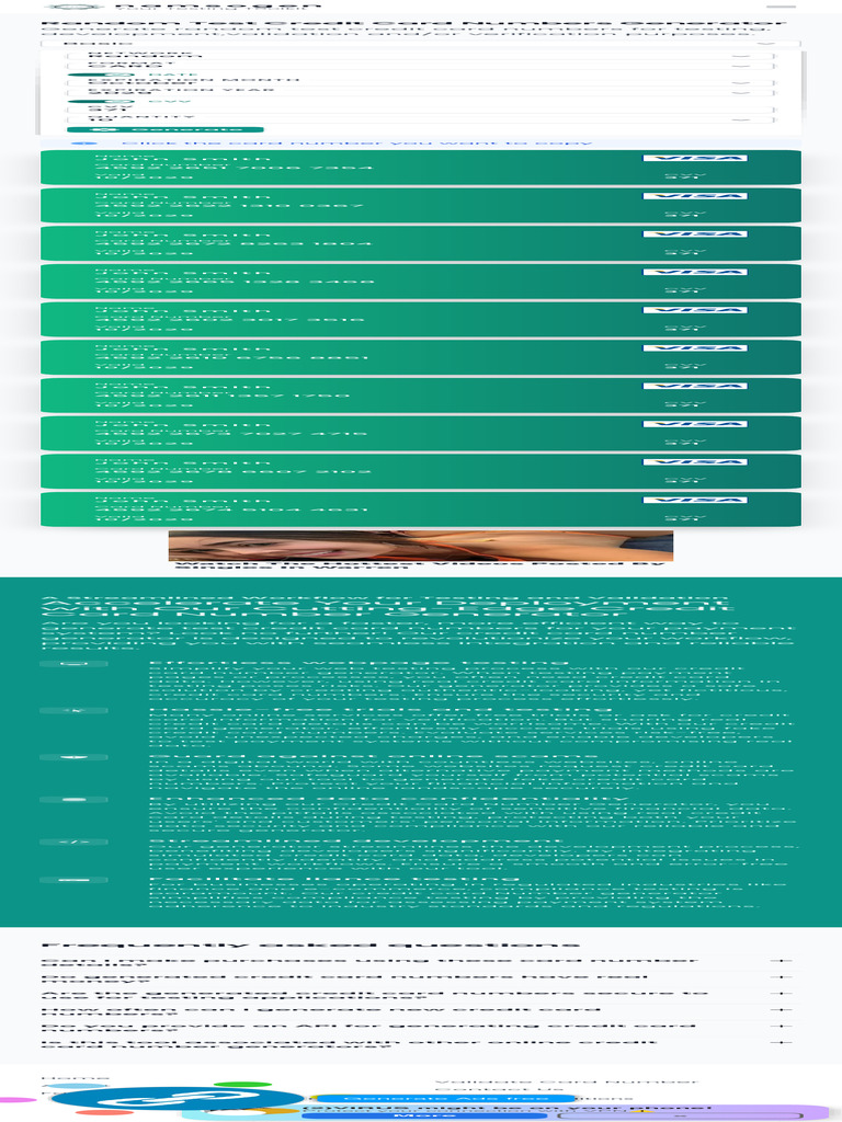Random Test Credit Card Number Generator | PDF | Credit Card ...