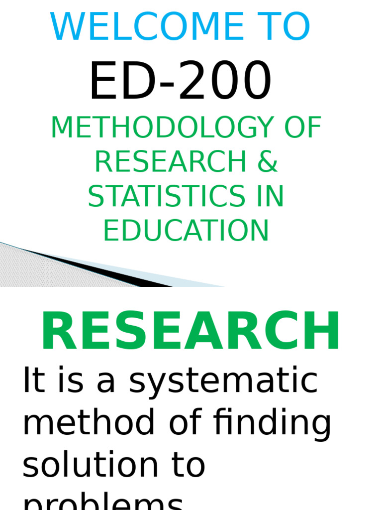 Research Methodology in Education | PDF