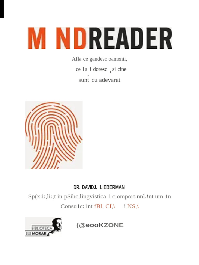 David J. Lieberman, PHD - Mindreader (Romana) | PDF