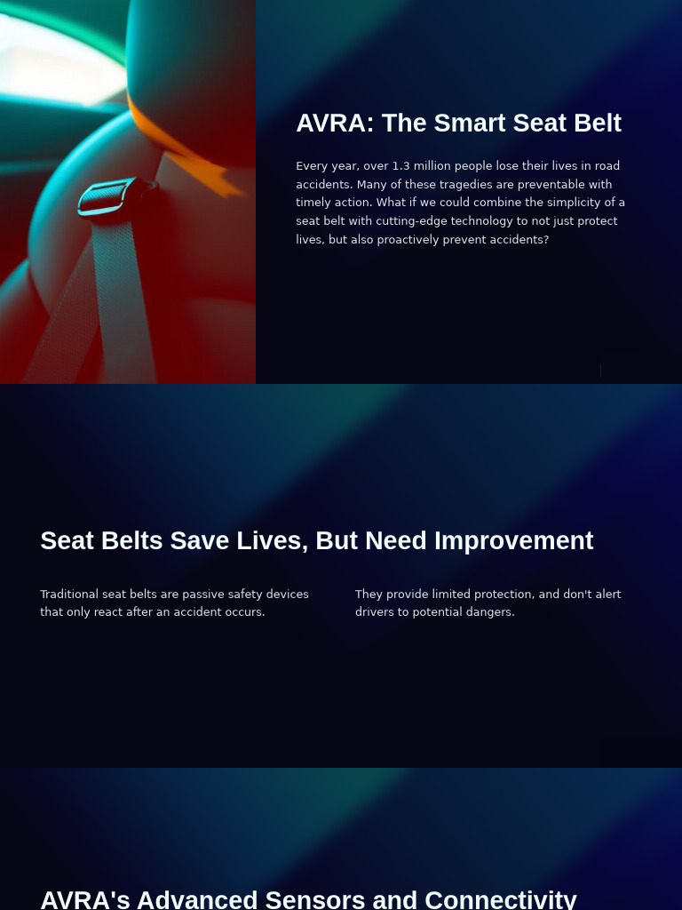 AVRA The Smart Seat Belt | PDF | Traffic Collision | Seat Belt