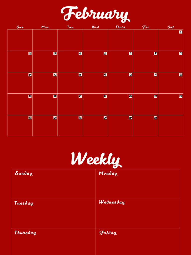 Undated Monthly Planner PDF PDF