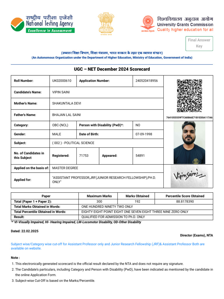 University Grants Commission (UGC)-NET _ India (2) | PDF | Qualifications