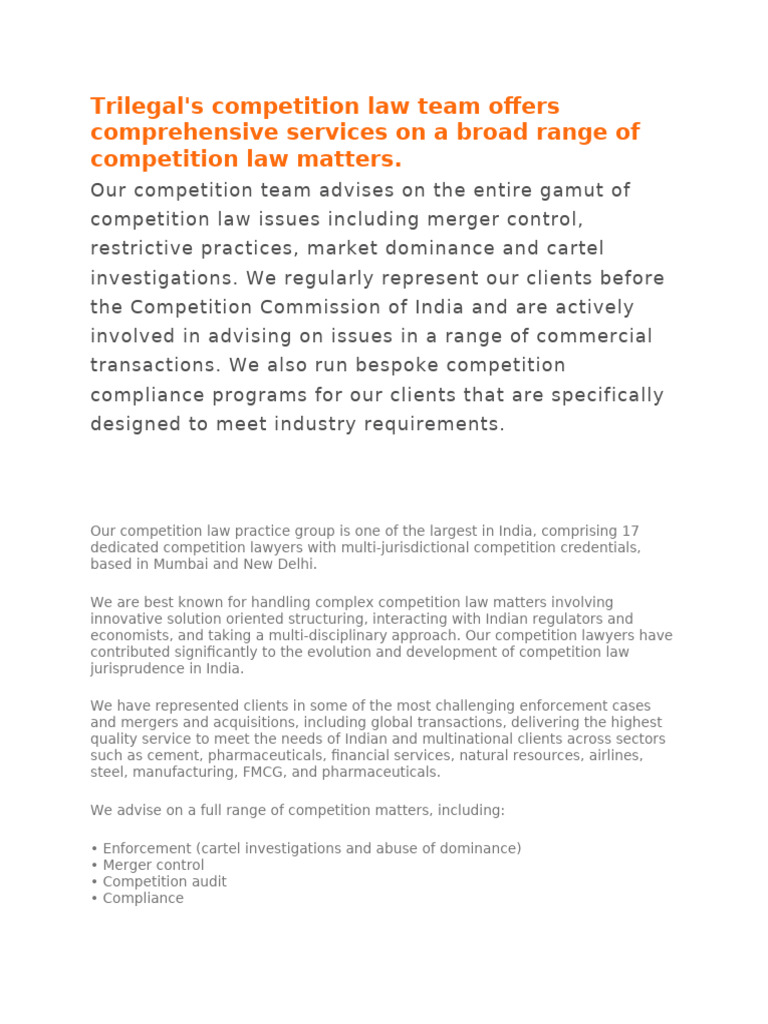 Competition | PDF | Competition Law | Mergers And Acquisitions