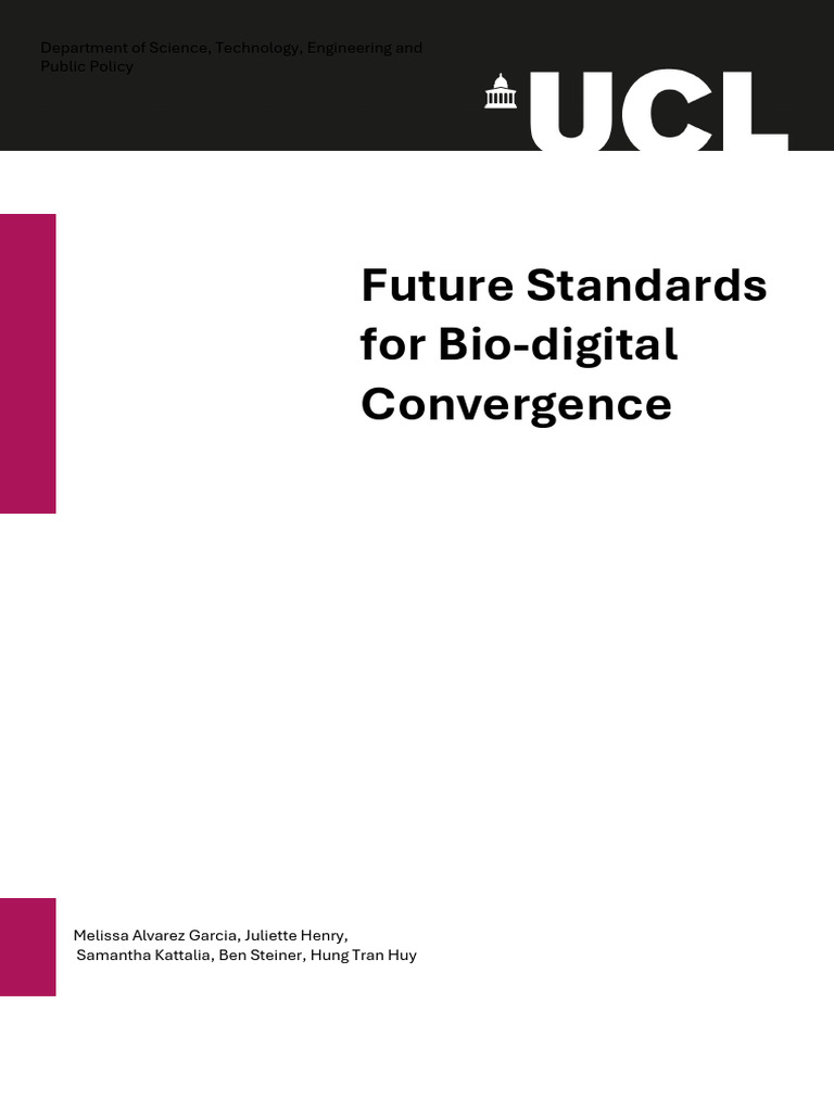 Future Standards in Bio-Digital Convergence | PDF | Bioinformatics