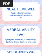 NCAE Verbal Ability Reviewer for Grade 10 | PDF