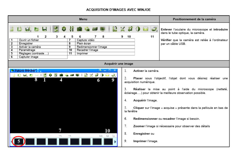 Acquisition d'images avec Winjoe | PDF