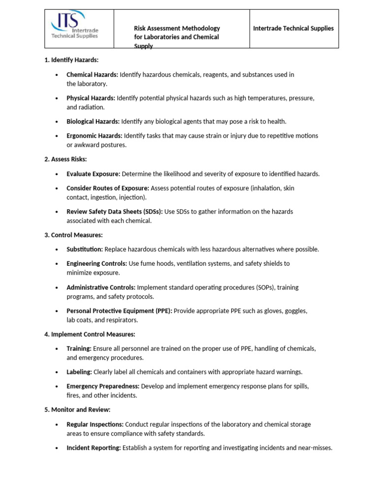 Laboratory Chemical Risk Assessment Guide | PDF | Hazards | Personal ...