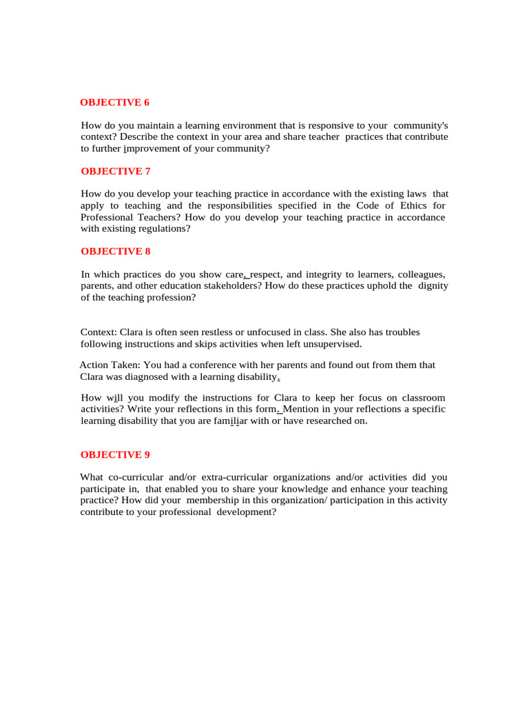 Enhancing Teaching Practices and Community Engagement | PDF