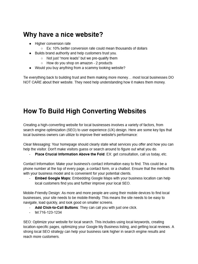 How To Build High Converting Websites | PDF | Search Engine ...