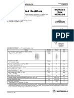 Semiconductor Technical Data: Scrs 1.5 Amperes Rms 50 Thru 600 VOLTS