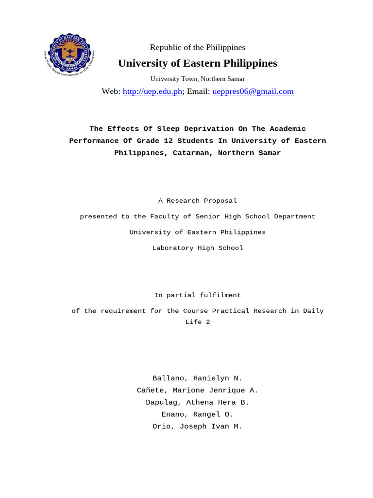 RESEARCH Paper Chapter 1 3 Revised Final | PDF | Sleep | Sleep Deprivation