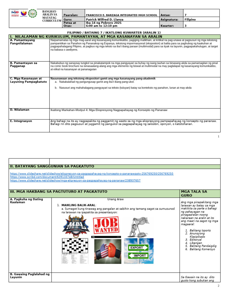 Le Filipino Template | PDF