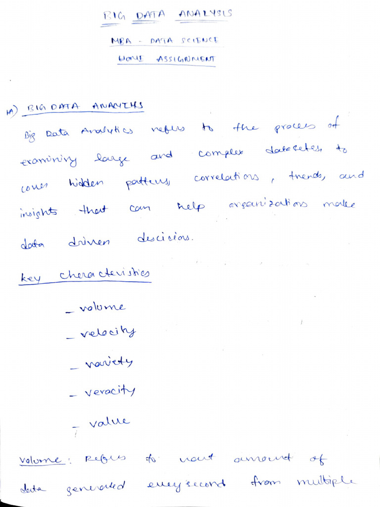 Big Data Home Assignment All 4 COs | PDF