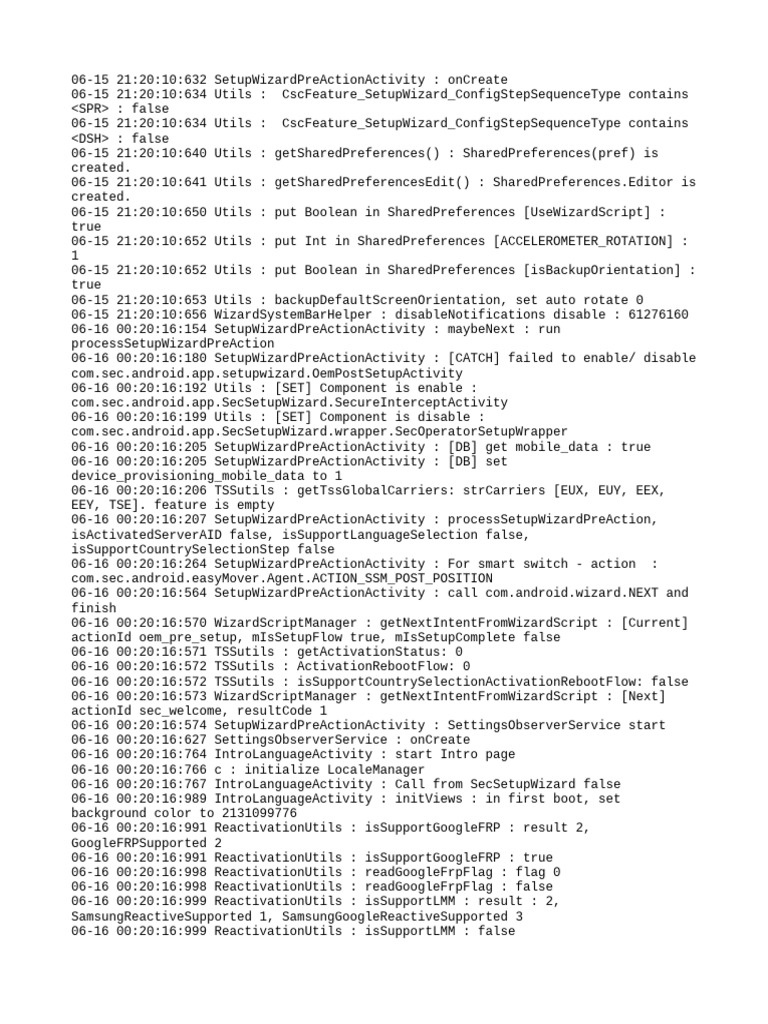 Setup Wizard Pre-Action Log Analysis | PDF | Computing | Software