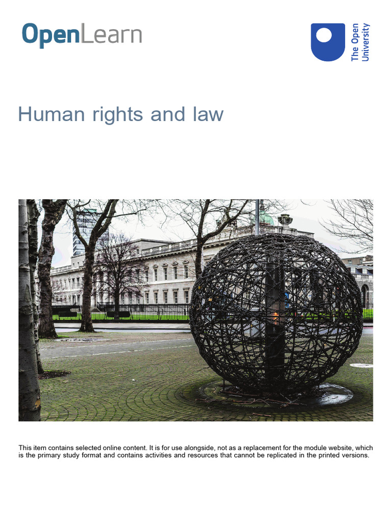Human Rights and Law Printable | PDF | European Convention On Human ...