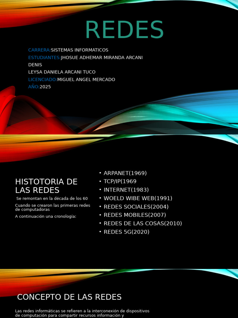 Historia y Tipos de Redes Informáticas | PDF | Red de computadoras ...