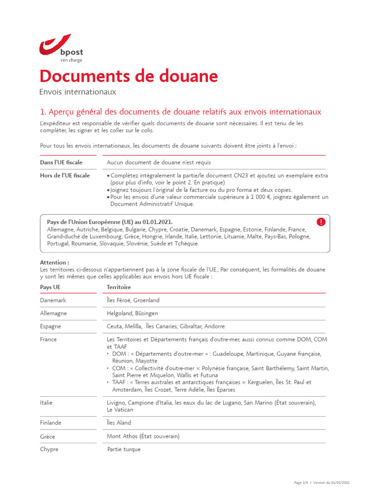 Documents de douane pour bpack World | PDF | Union européenne | Facture