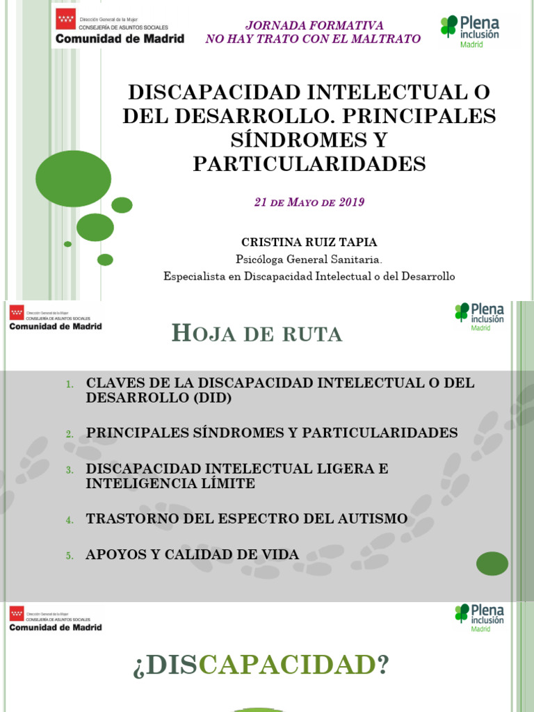 Síndromes y Particularidades en Discapacidad Intelectual | PDF ...