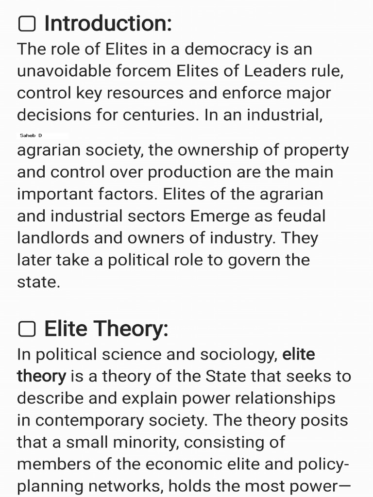 Elitist Theory - 220803 - 181501 | PDF