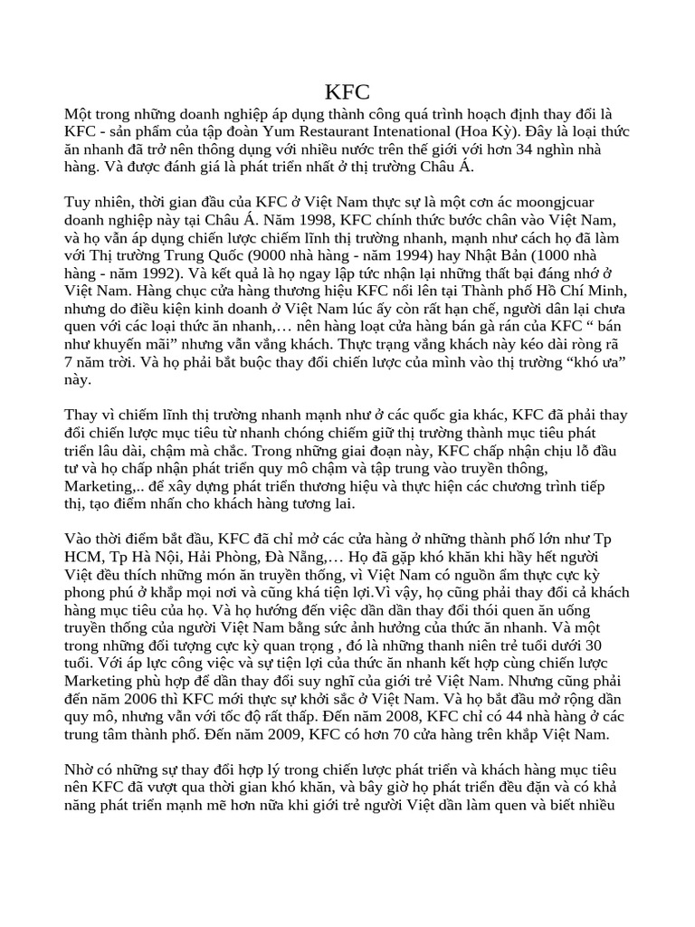 KFC | PDF