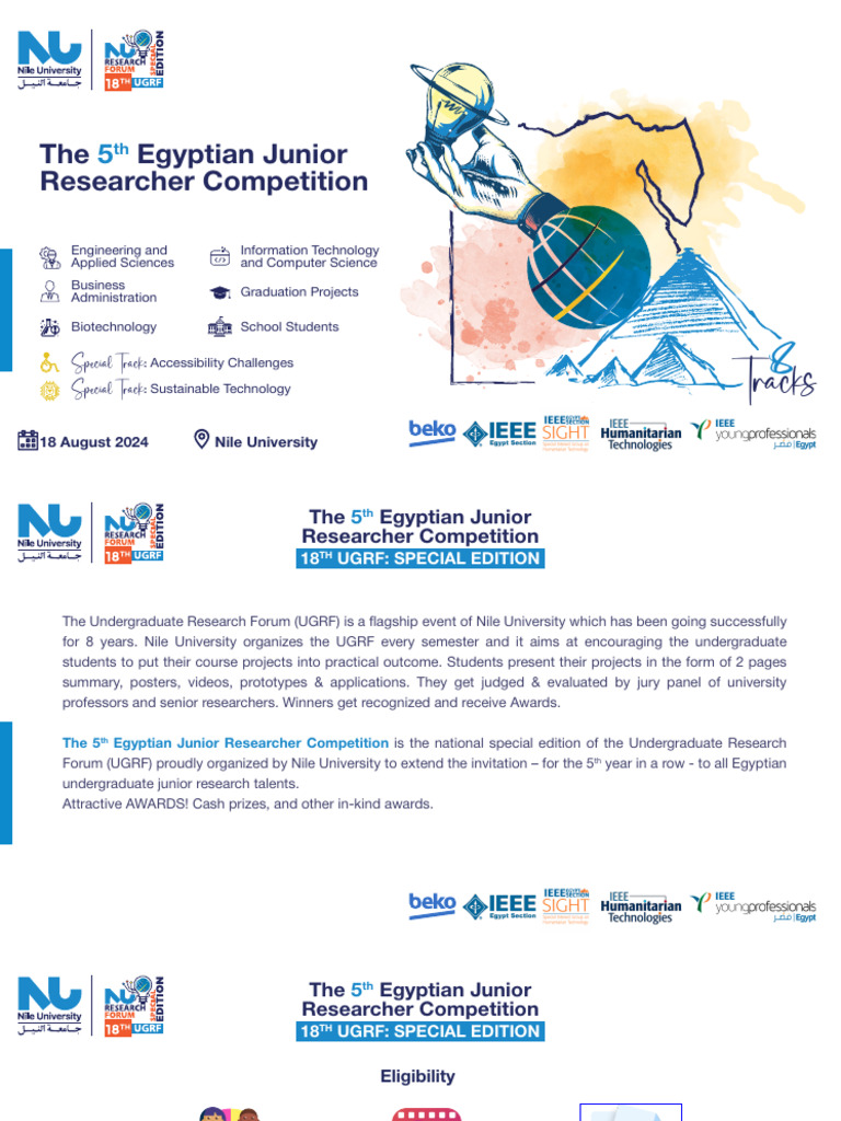 5th Egyptian Junior Researcher Competition | PDF | Sustainability ...