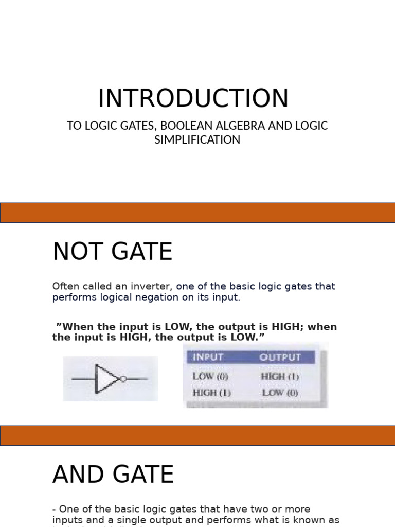 Logic Gates Boolean Algebra | PDF | Logic Gate | Mathematical Logic