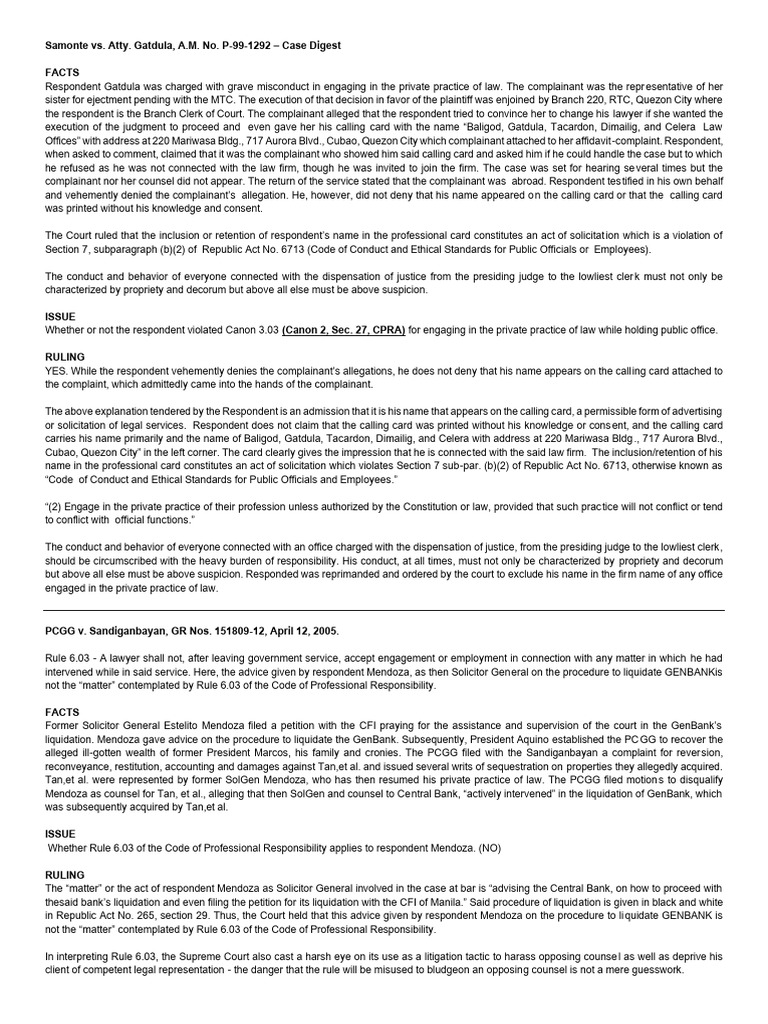(CASE Digest) CPRA C2 Sec. 27 | PDF | Affidavit | Lawyer