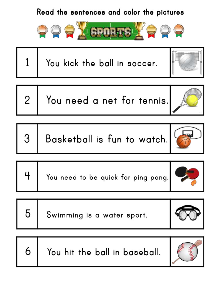 Fun Sports Coloring Activity for Kids | PDF