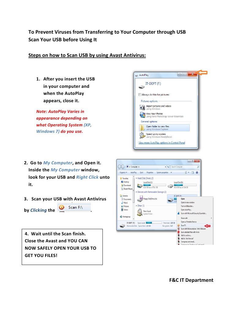 Scan USB for Viruses with Avast | PDF | Games & Activities | Computers