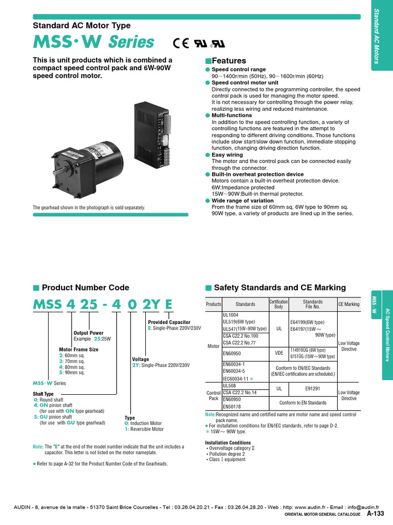 ORIENTAL MOTOR Documentation Motorisatio | PDF | Electric Motor | Power ...