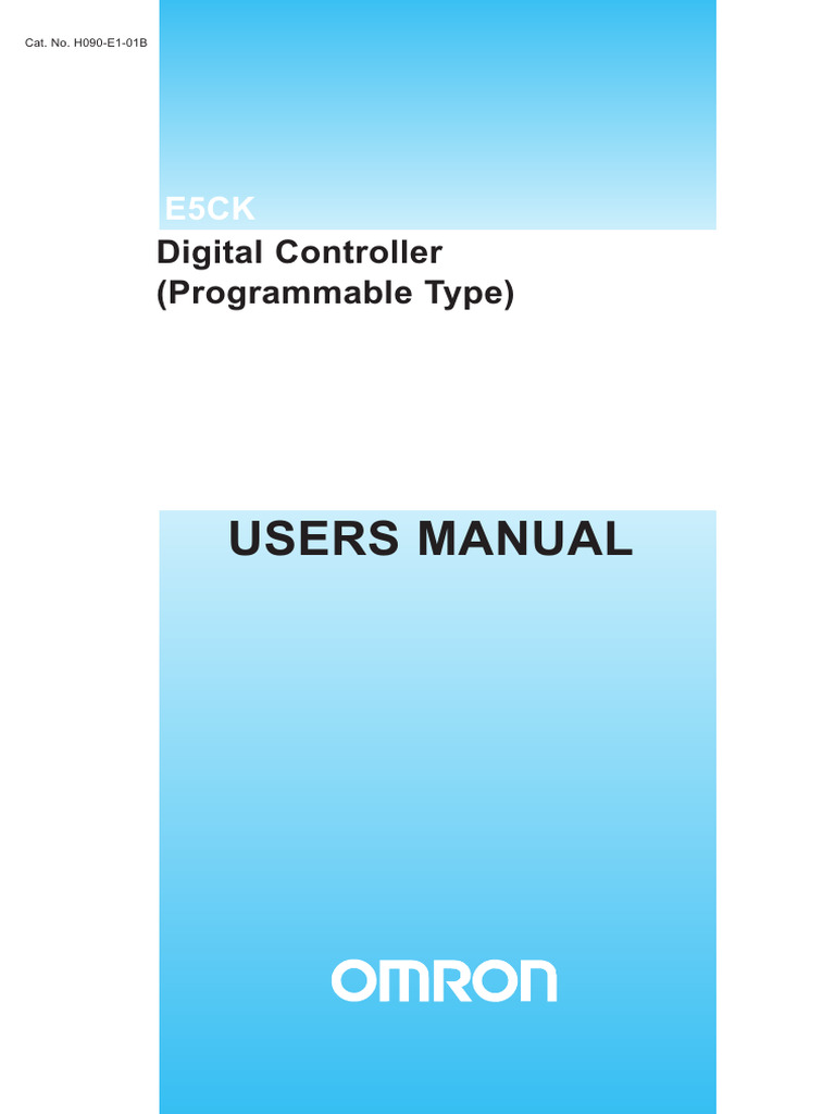 E5CK Digital Controller User Manual | PDF | Parameter (Computer ...